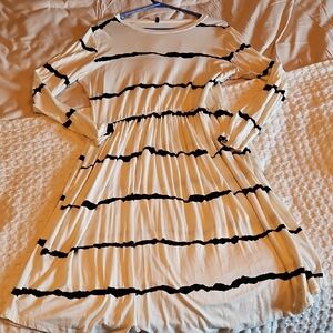 Black And White Stripped Dress Xl